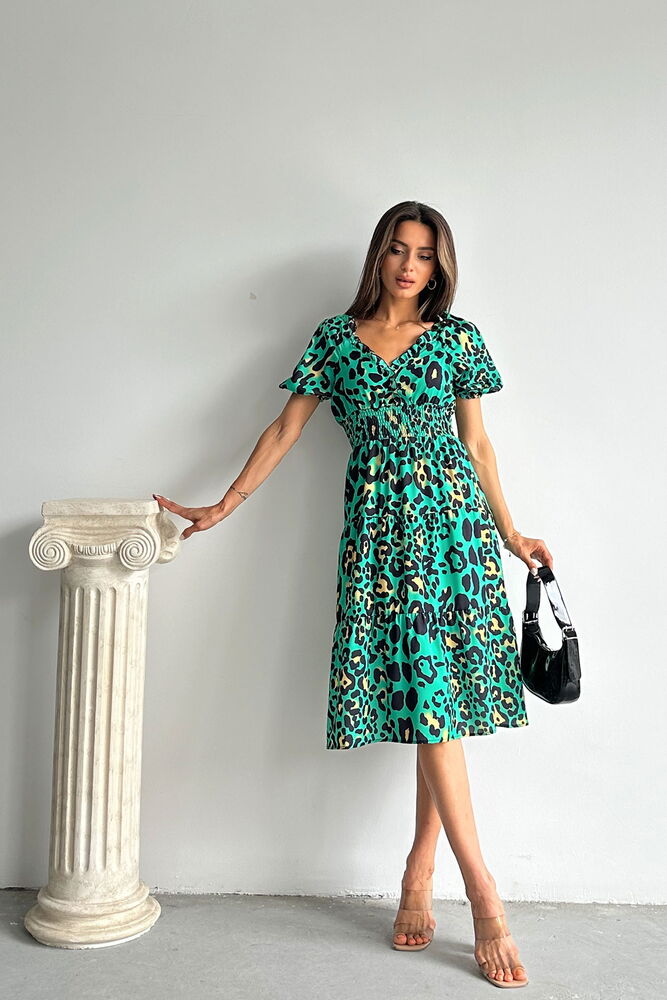 Leopard Patterned Long Dress - Producer: Topshow - Wholesale Women Clothes - TheBS Women