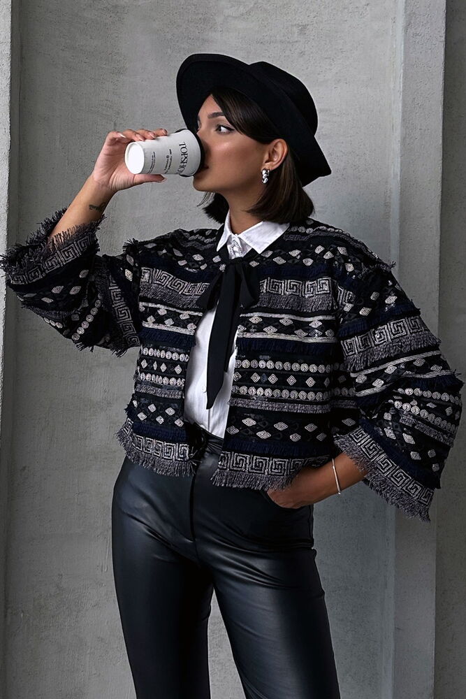 Embroidered Tie Cardigan - Producer: Topshow - Wholesale Women Clothes - TheBS Women