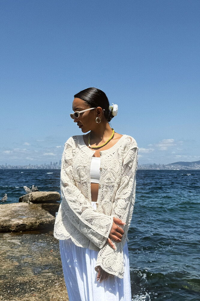 Buttoned Cardigan - Ecru - Producer: Topshow - Wholesale Women Clothes - TheBS Women