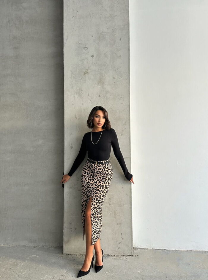 StoneLeopard Print Skirt - Producer: Topshow - Wholesale Women Clothes - TheBS Women