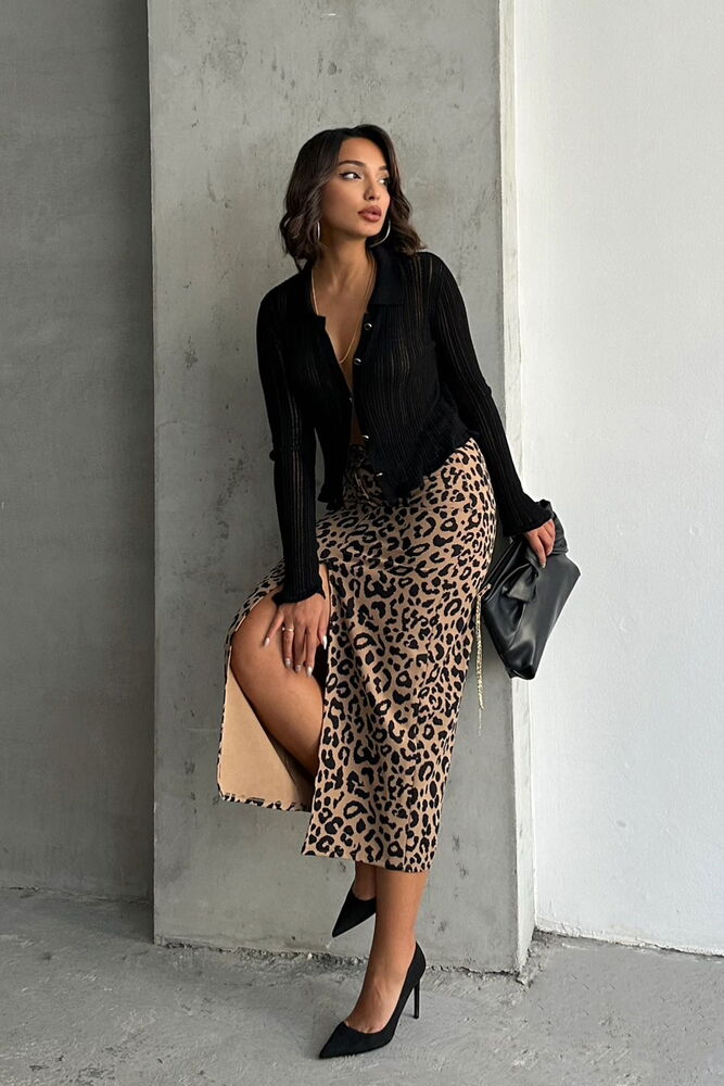 Black Leopard Print Skirt - Producer: Topshow - Wholesale Women Clothes - TheBS Women