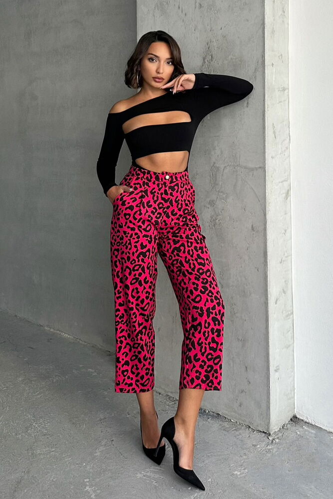FujyaF1788 Leopard Patterned Trousers - Producer: Topshow - Wholesale Women Clothes - TheBS Women