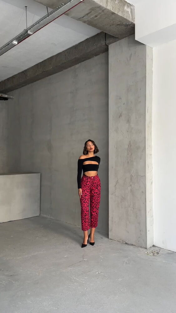 FujyaF1788 Leopard Patterned Trousers - Producer: Topshow - Wholesale Women Clothes - TheBS Women