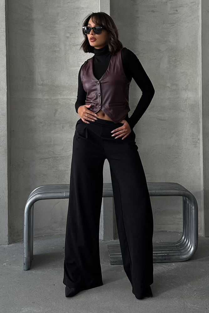 Buttoned Leather Vest - Producer: Topshow - Wholesale Women Clothes - TheBS Women
