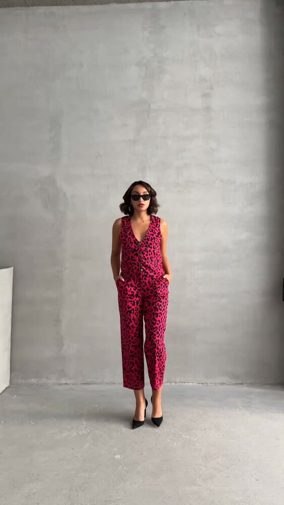 FujiLeopard Patterned Wholesale Vest - Producer: Topshow - Wholesale Women Clothes - TheBS Women