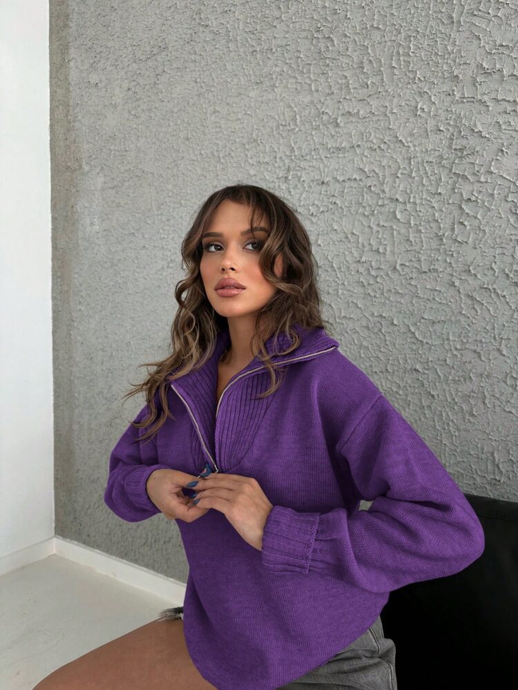 Zippered Sweater - Producer: My Fashion - Wholesale Women Clothes - TheBS Women