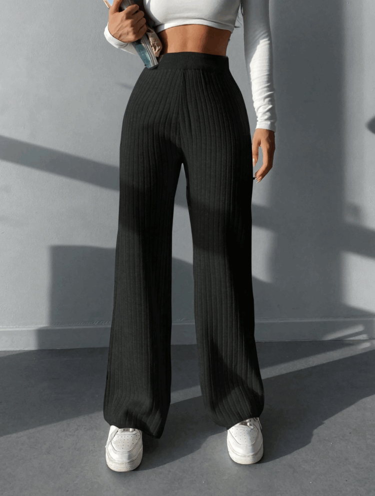 Ribbed Knit Trousers - Producer: My Fashion - Wholesale Women Clothes - TheBS Women
