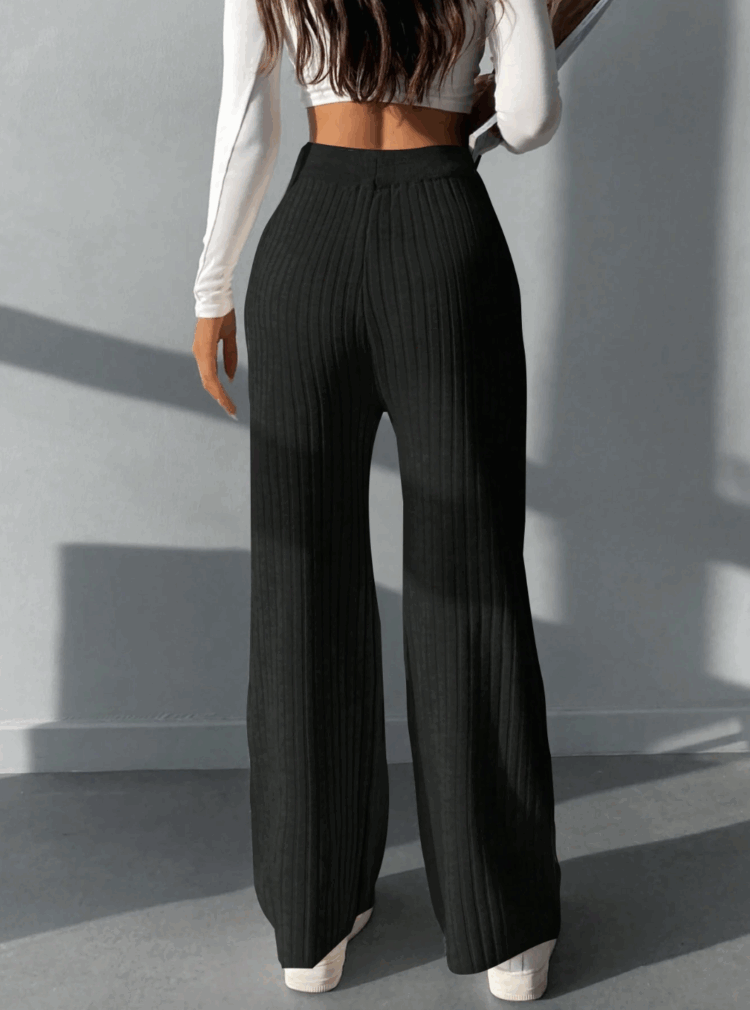 Ribbed Knit Trousers - Producer: My Fashion - Wholesale Women Clothes - TheBS Women
