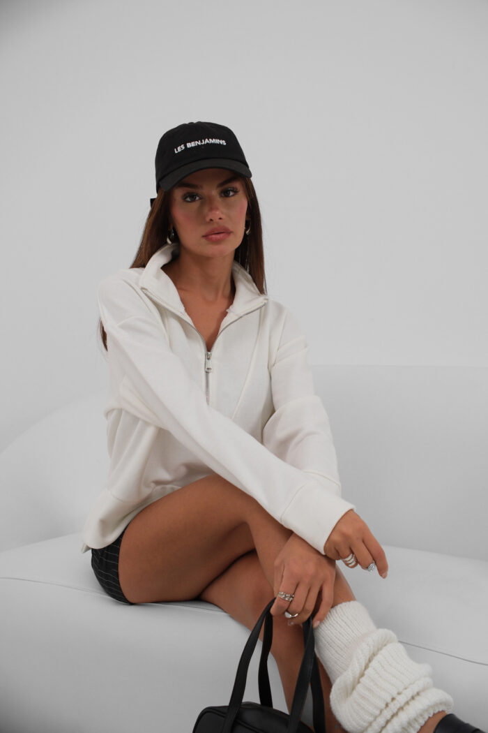 Zipper And Stitch Detailed Sweatshirt - Producer: Black Fashion - Wholesale Women Clothes - TheBS Women