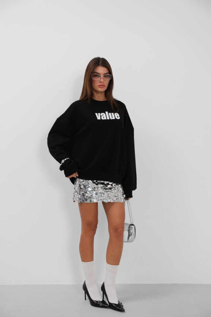 Printed Crew Neck Oversize Sweatshirt - Producer: Black Fashion - Wholesale Women Clothes - TheBS Women