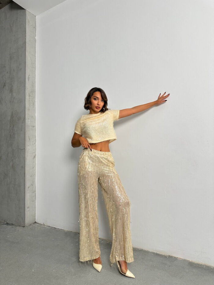 F1832 Glittery Fringed Blouse - Producer: Topshow - Wholesale Women Clothes - TheBS Women