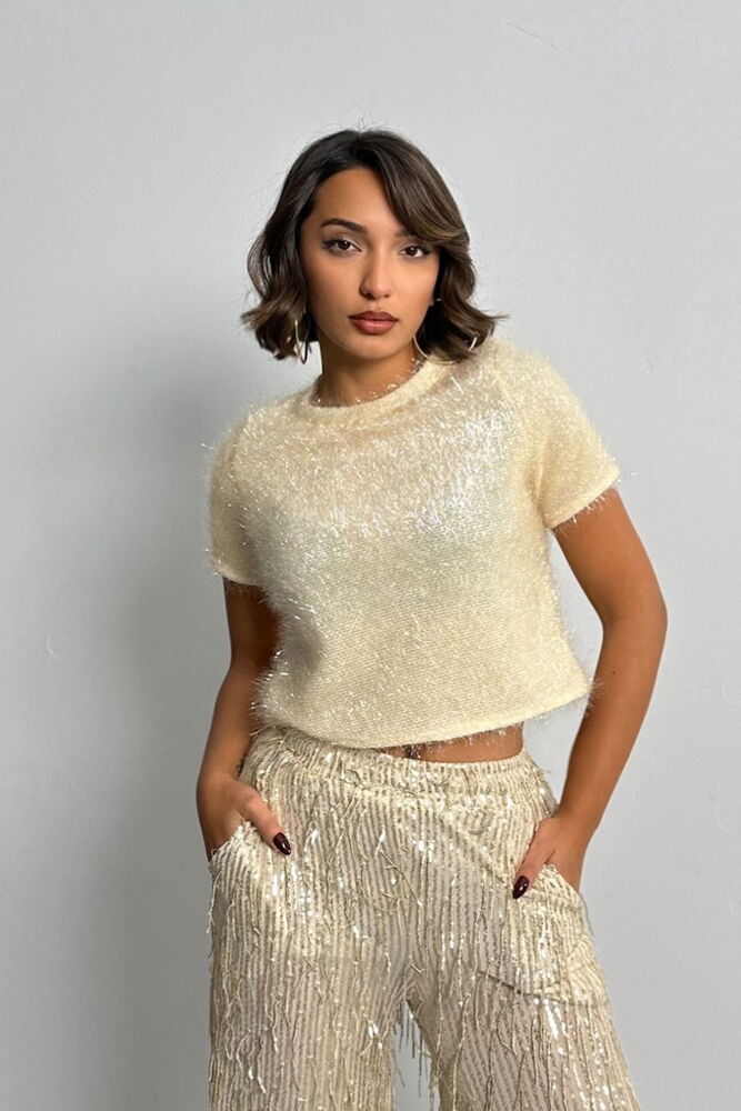 F1832 Glittery Fringed Blouse - Producer: Topshow - Wholesale Women Clothes - TheBS Women