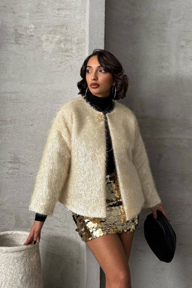 Glittery Fringed Wholesale Cardigan - Producer: Topshow - Wholesale Women Clothes - TheBS Women