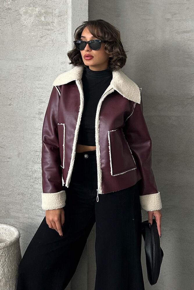Cream Zippered Leather - Producer: Topshow - Wholesale Women Clothes - TheBS Women