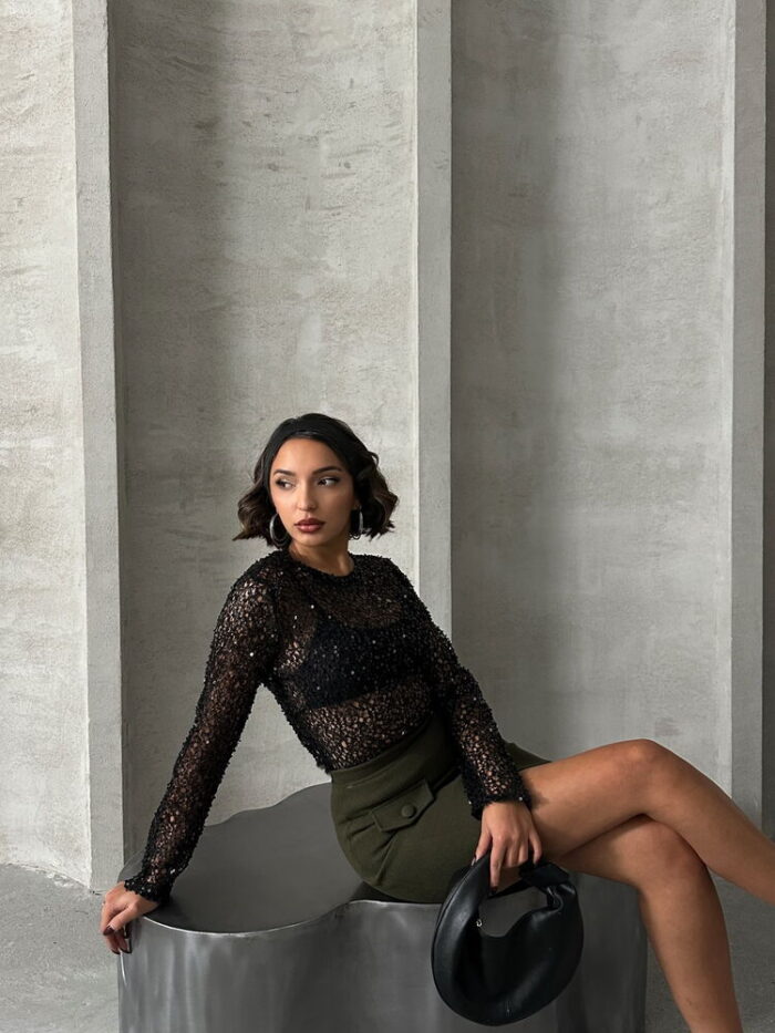 Sequin Lace Wholesale Blouse - Producer: Topshow - Wholesale Women Clothes - TheBS Women