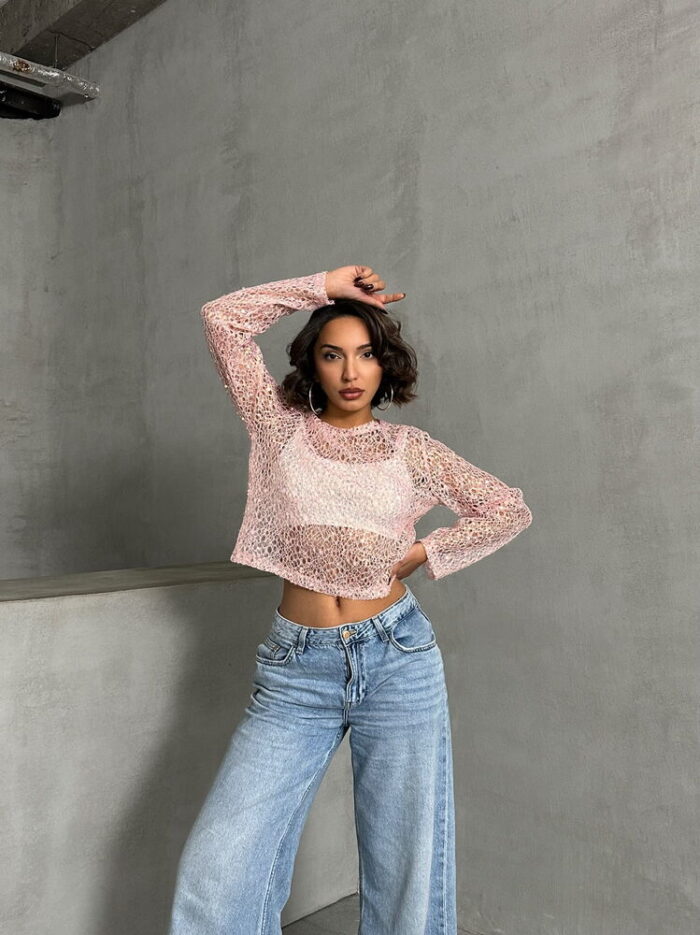 Sequin Lace Wholesale Blouse - Producer: Topshow - Wholesale Women Clothes - TheBS Women