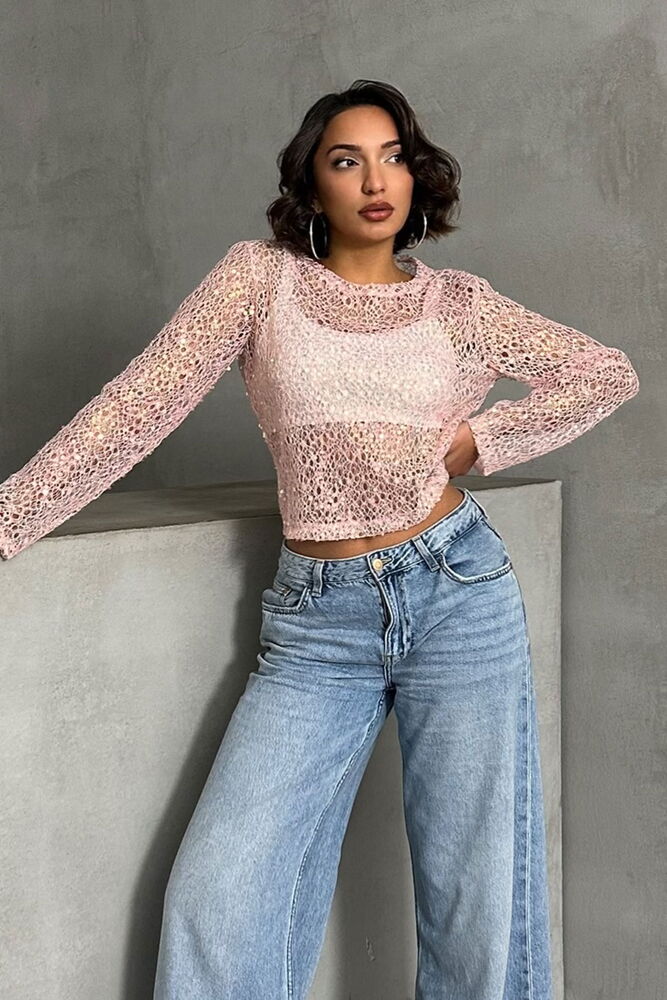 Sequin Lace Wholesale Blouse - Producer: Topshow - Wholesale Women Clothes - TheBS Women