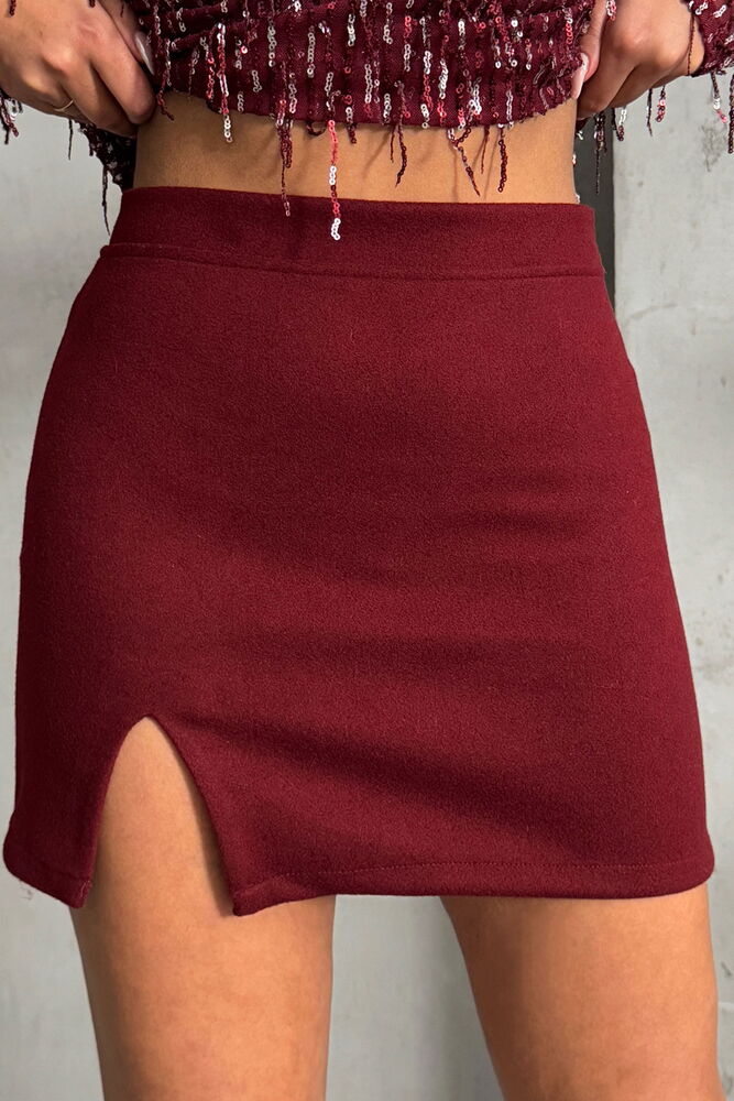 Burgundy Slit Skirt - Producer: Topshow - Wholesale Women Clothes - TheBS Women