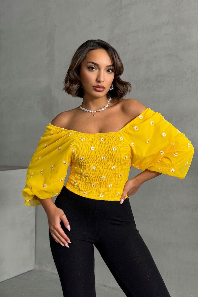 Gipel Daisy Patterned Wholesale Blouse - Producer: Topshow - Wholesale Women Clothes - TheBS Women