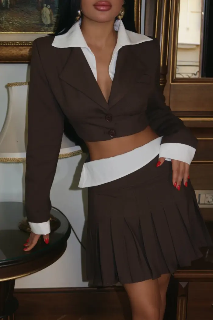Pleated Skirt Set - Producer: EYYO ATELIER - Wholesale Women Clothes - TheBS Women