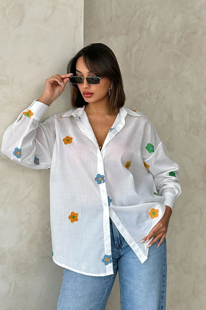 Pattern 2 Embroidered Voile Shirt - Producer: Topshow - Wholesale Women Clothes - TheBS Women
