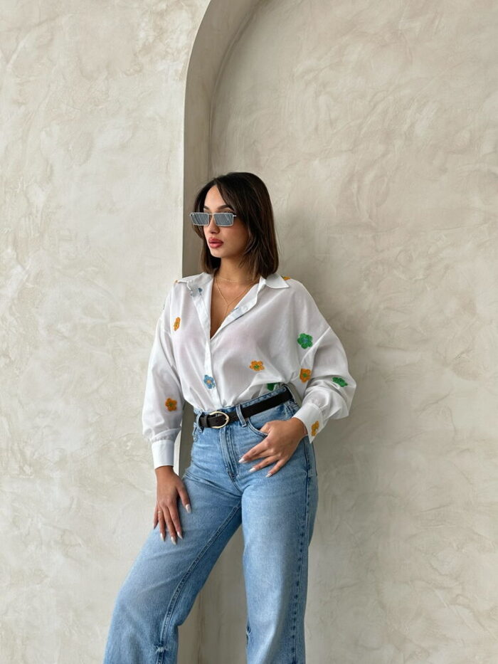 Pattern 2 Embroidered Voile Shirt - Producer: Topshow - Wholesale Women Clothes - TheBS Women
