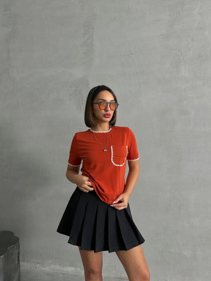 Tile Shepherd Stitched T-shirt - Producer: Topshow - Wholesale Women Clothes - TheBS Women