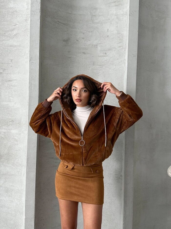 Plush Coat - Tan - Producer: Topshow - Wholesale Women Clothes - TheBS Women