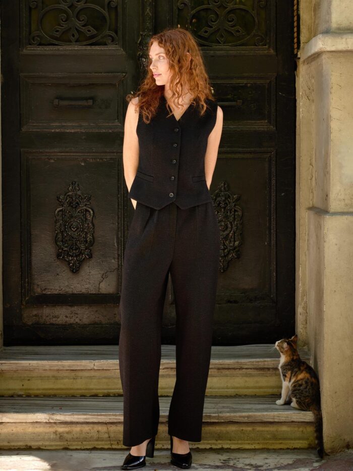 KnittedPalazzo Trouser-Vest Set - Producer: Juste - Wholesale Women Clothes - TheBS Women