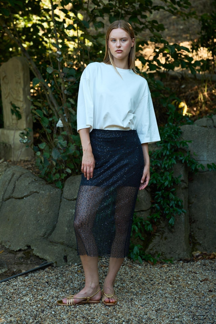 Sequined Midi Skirt - Brand: Juste - Women & Kids, Baby Clothes Wholesale - TheBS Women