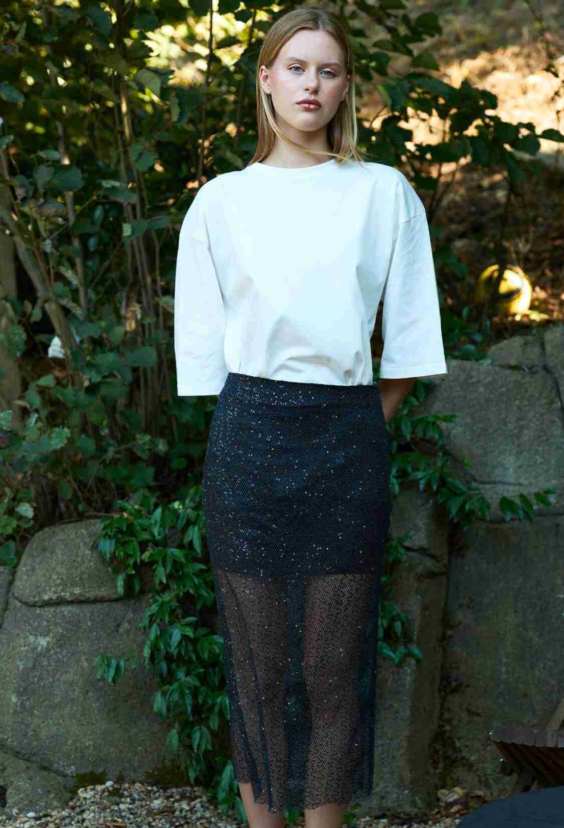 Sequined Midi Skirt - Brand: Juste - Women & Kids, Baby Clothes Wholesale - TheBS Women