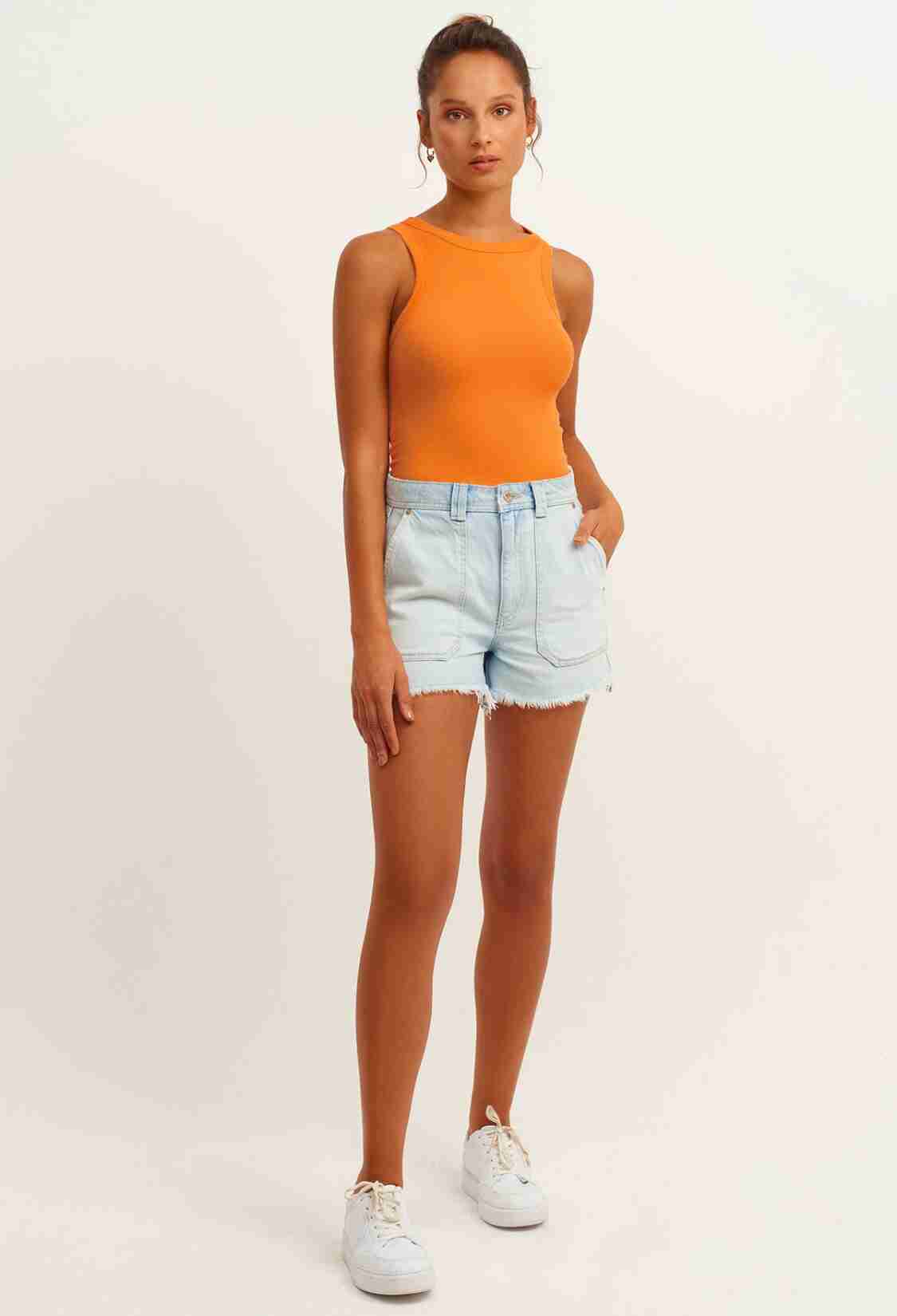 Ribbed Halter Neck Knitted Undershirt - Brand: la & vetta - Women & Kids, Baby Clothes Wholesale - TheBS Women