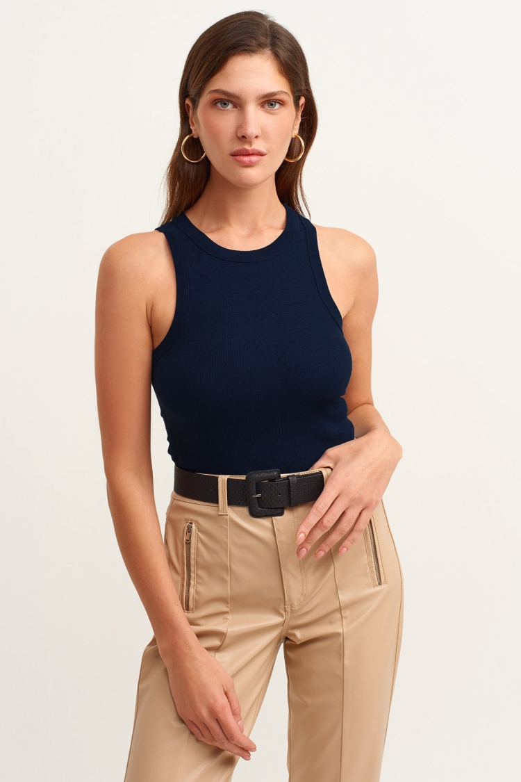 Ribbed Halter Neck Knitted Undershirt - Brand: la & vetta - Women & Kids, Baby Clothes Wholesale - TheBS Women