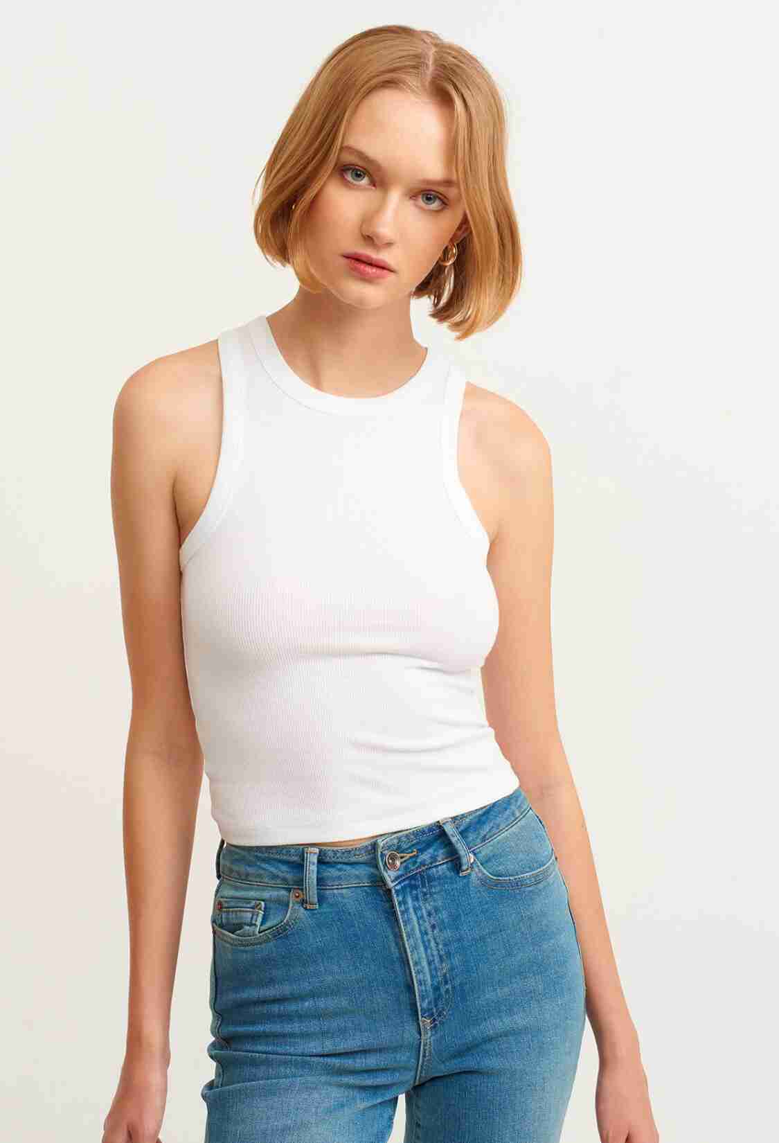 Ribbed Halter Neck Knitted Undershirt - Brand: la & vetta - Women & Kids, Baby Clothes Wholesale - TheBS Women