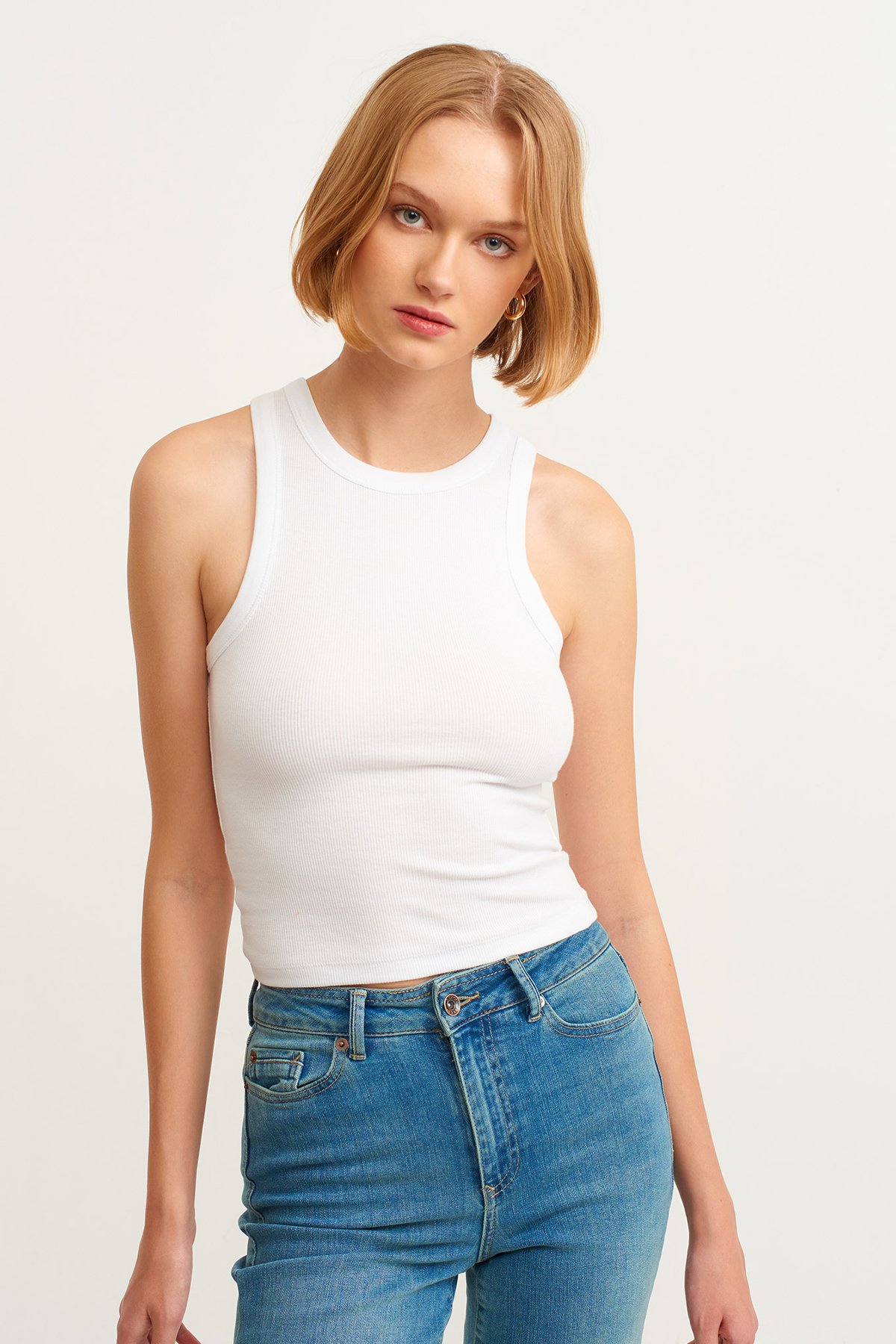 Ribbed Halter Neck Knitted Undershirt - Brand: la & vetta - Women & Kids, Baby Clothes Wholesale - TheBS Women