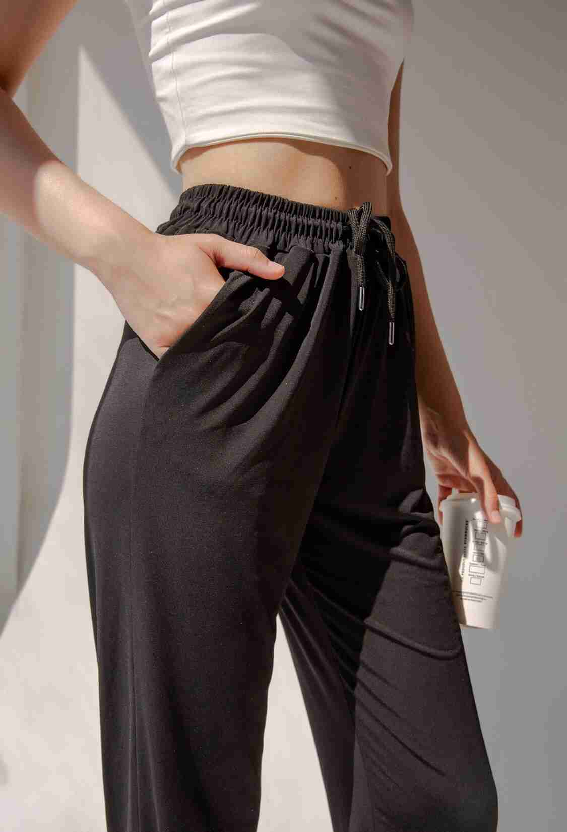 Slit Lycra High Waist Sweatpants - Brand: la & vetta - Women & Kids, Baby Clothes Wholesale - TheBS Women