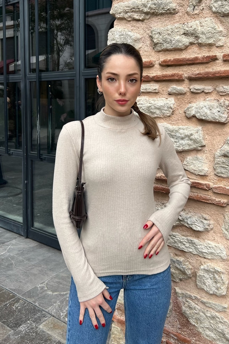 Half Turtleneck Ribbed Sweater - Brand: la & vetta - Women & Kids, Baby Clothes Wholesale - TheBS Women