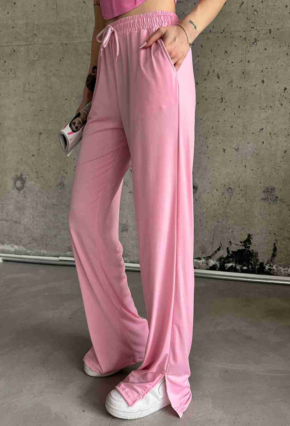 Slit Lycra High Waist Sweatpants - Brand: la & vetta - Women & Kids, Baby Clothes Wholesale - TheBS Women