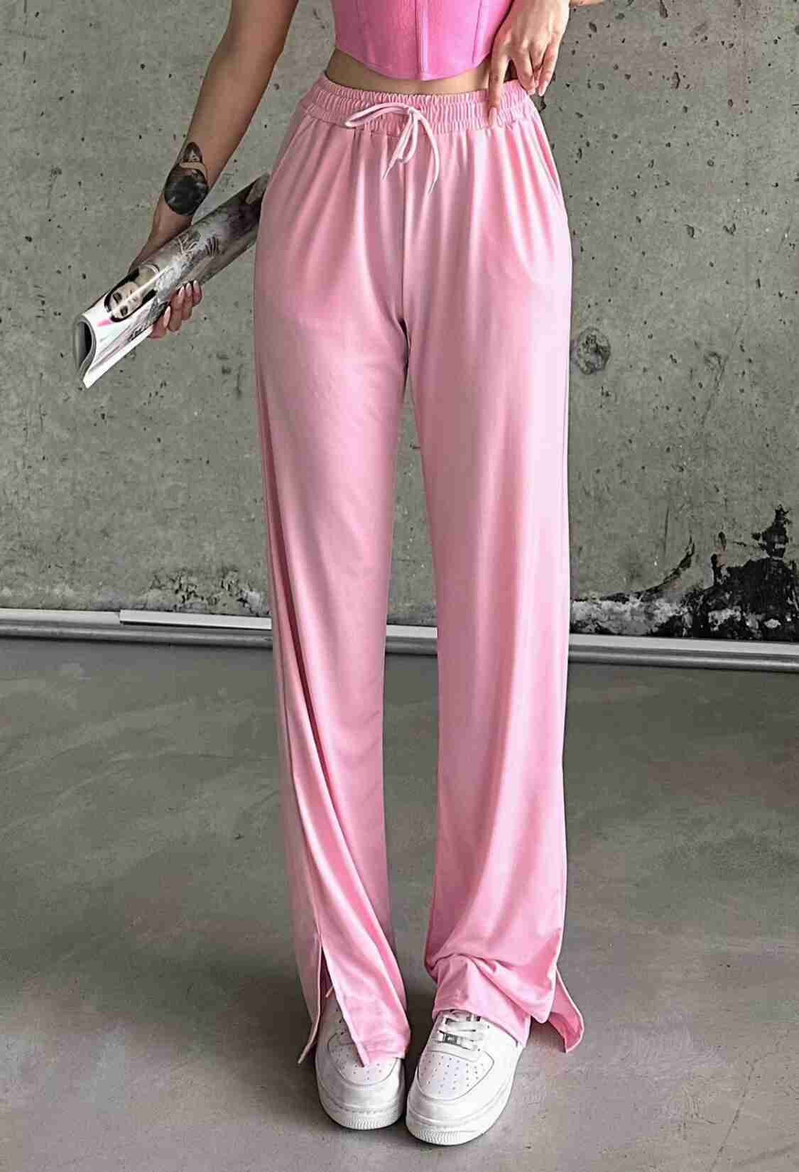 Slit Lycra High Waist Sweatpants - Brand: la & vetta - Women & Kids, Baby Clothes Wholesale - TheBS Women