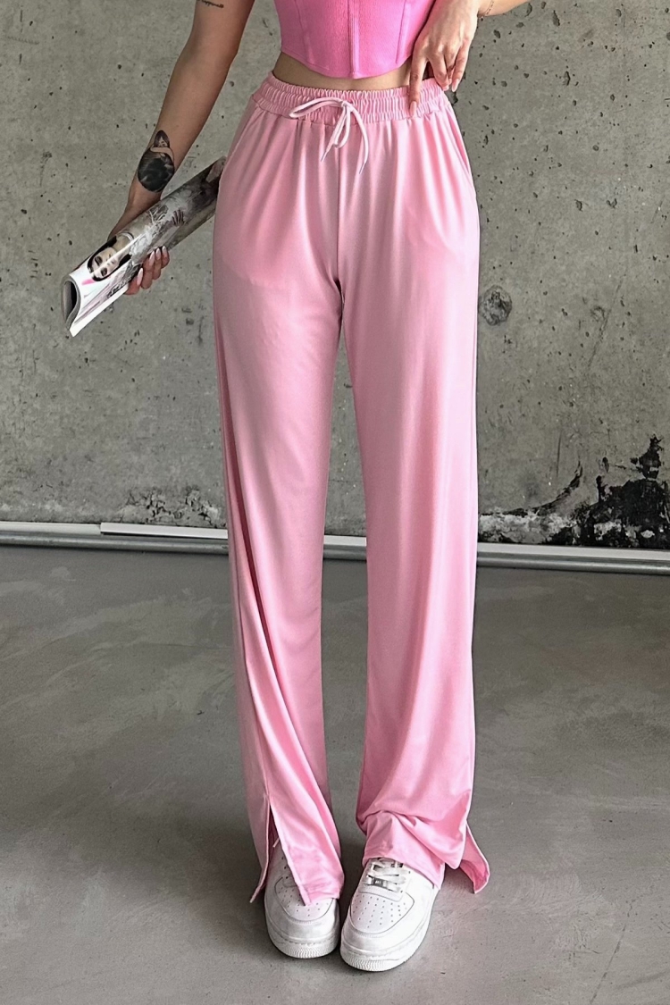 Slit Lycra High Waist Sweatpants - Brand: la & vetta - Women & Kids, Baby Clothes Wholesale - TheBS Women