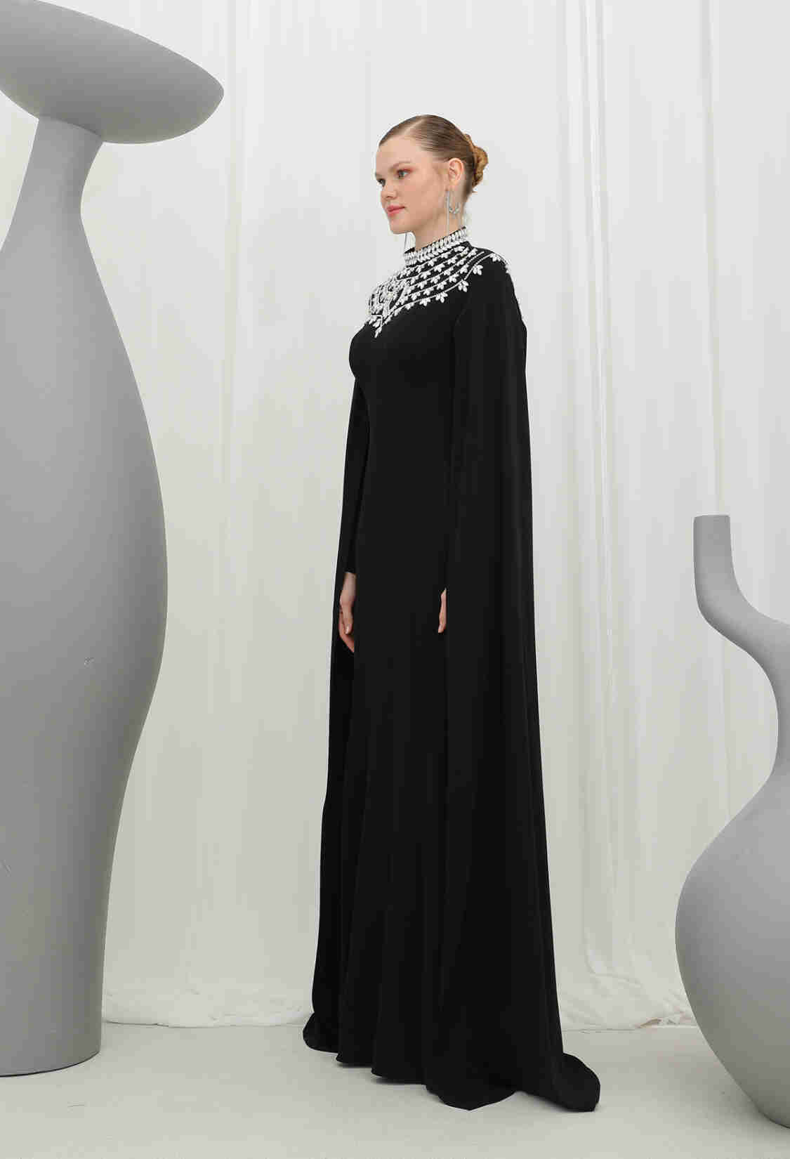 Women's Stone Embroidered Long Sleeve Evening Dress - Brand: Puane - Women & Kids, Baby Clothes Wholesale - TheBS Women