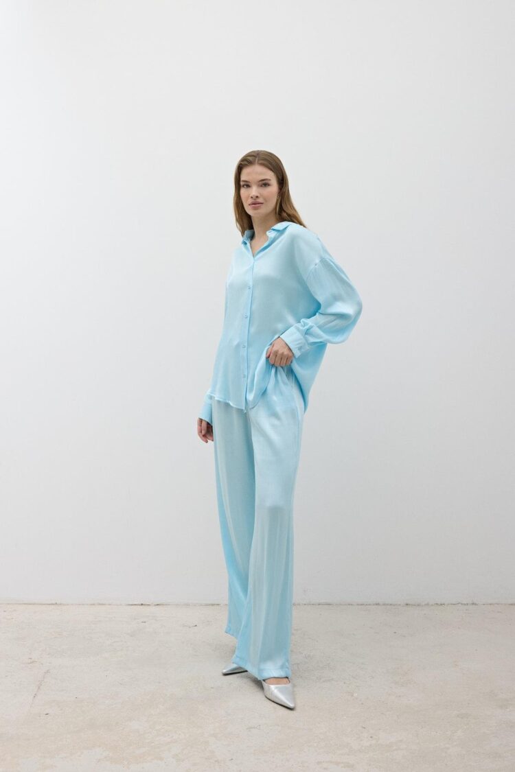Women's Elastic Waist Satin Pants Baby - Producer: Levure - Wholesale Women Clothes - TheBS Women