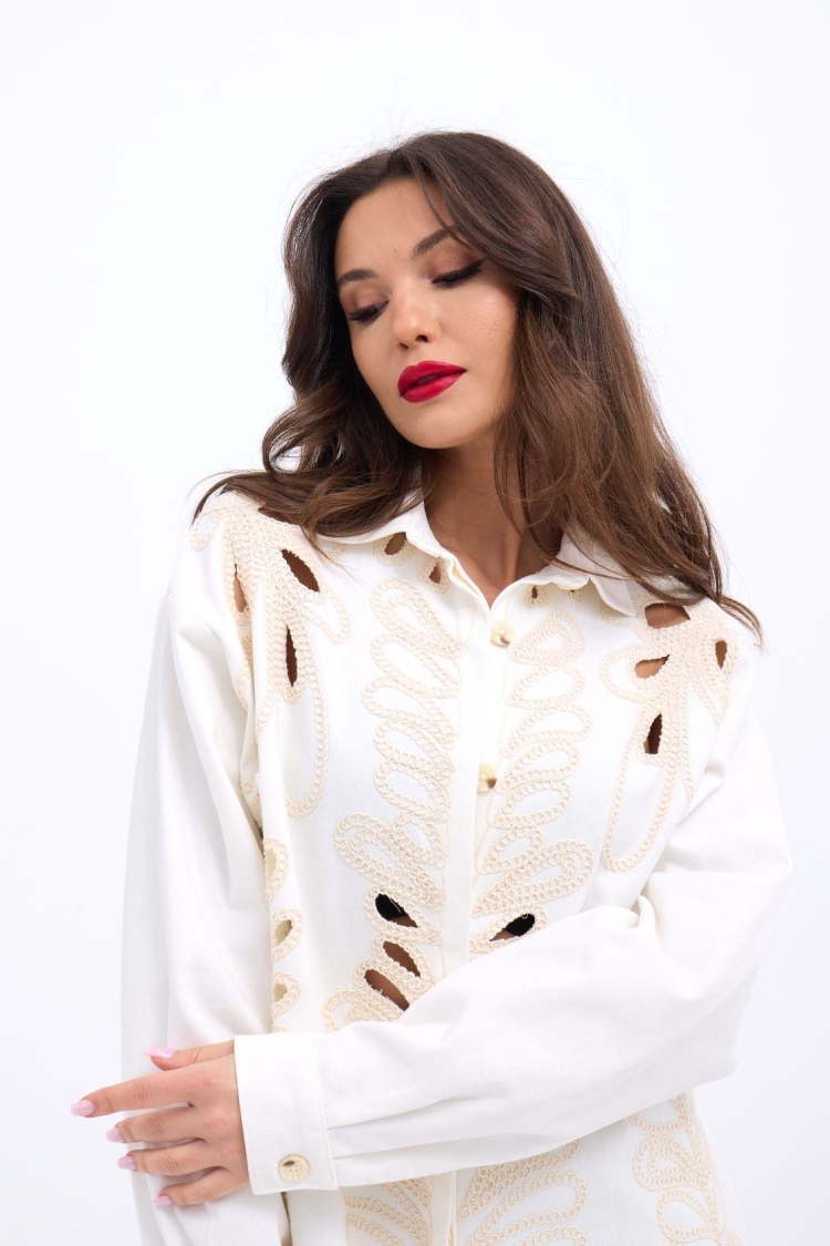 Shirt - White - Producer: Fame - Wholesale Women Clothes - TheBS Women