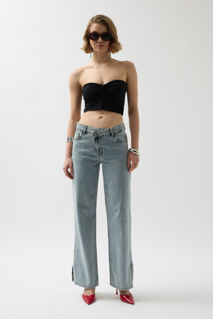 Strapless Knot Detail Blouse - Producer: Black Fashion - Wholesale Women Clothes - TheBS Women