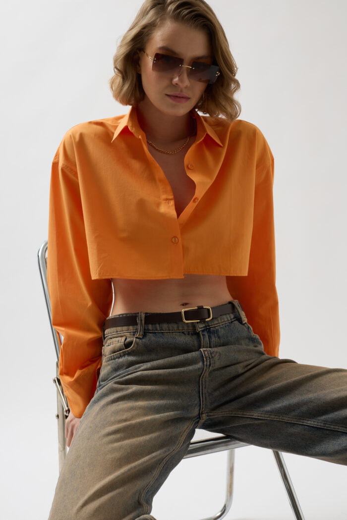 Crop Oversize Shirt - Producer: Black Fashion - Wholesale Women Clothes - TheBS Women