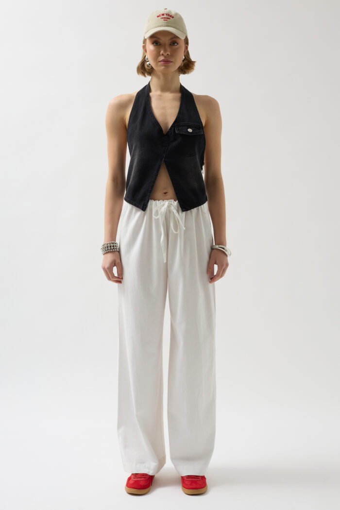Asymmetrical Denim Vest - Producer: Black Fashion - Wholesale Women Clothes - TheBS Women