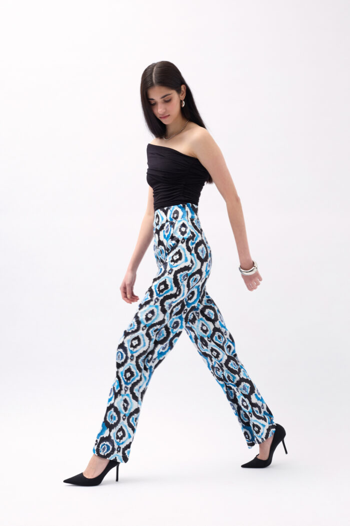 Patterned Satin Trousers - Producer: Black Fashion - Wholesale Women Clothes - TheBS Women