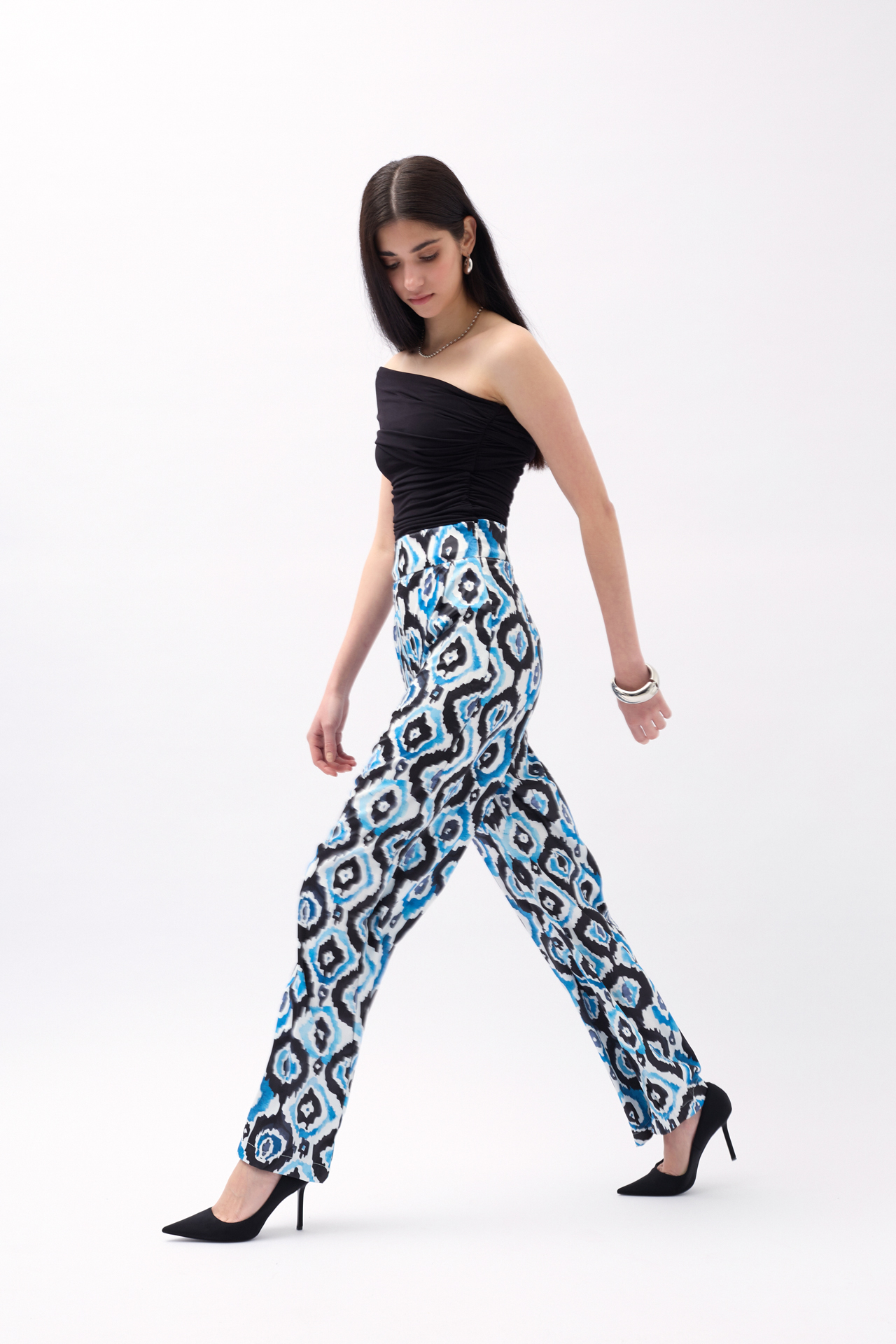 Patterned Satin Trousers - Producer: Black Fashion - Wholesale Women Clothes - TheBS Women