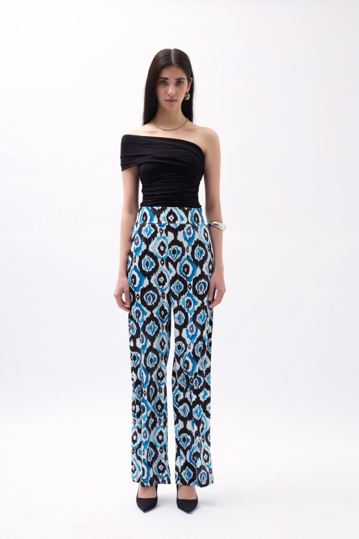 Patterned Satin Trousers - Producer: Black Fashion - Wholesale Women Clothes - TheBS Women
