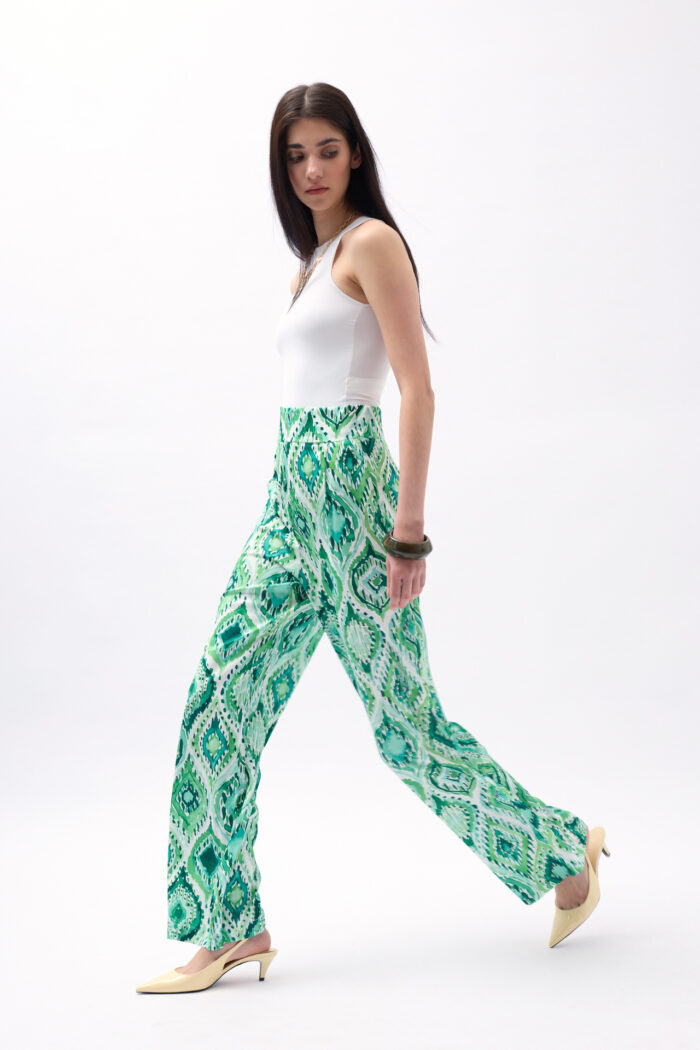 Patterned Satin Trousers - Producer: Black Fashion - Wholesale Women Clothes - TheBS Women